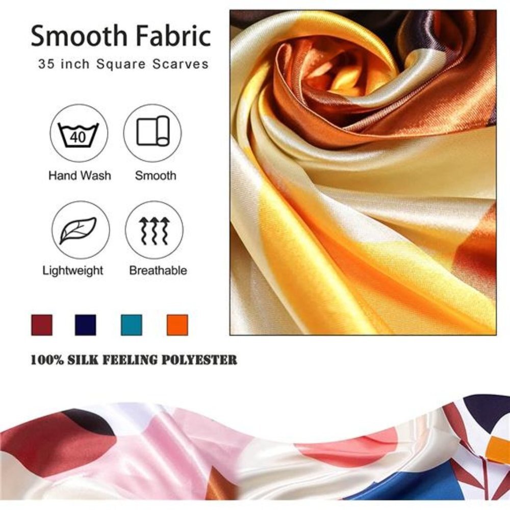 4PCS Large Satin Head Scarf for Women - Picture 3 of 6